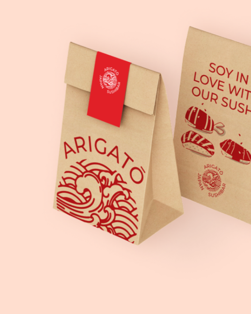 packaging pour un restaurant sushi bar japonais